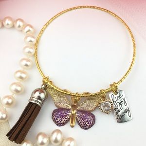 ✨3/20$ FIND JOY DARK PURPLE CUBIC ZIRC BRACELET